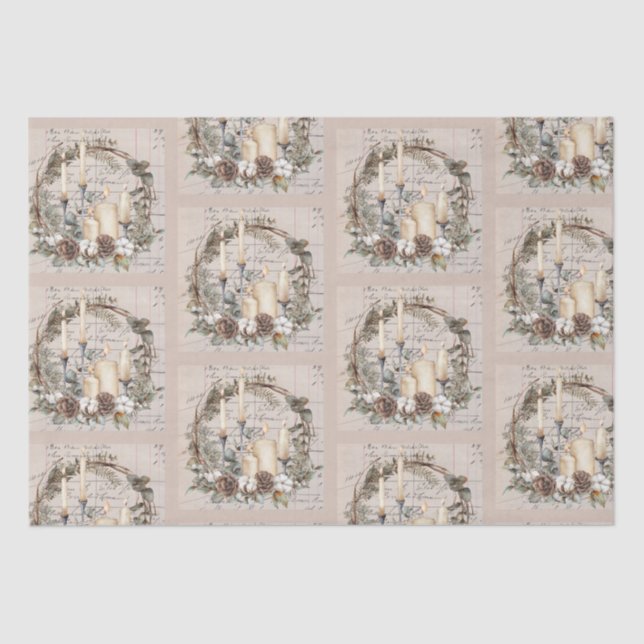 Seda Juego de Papel Tejido 2 Navidades de temas de époc (Anverso)