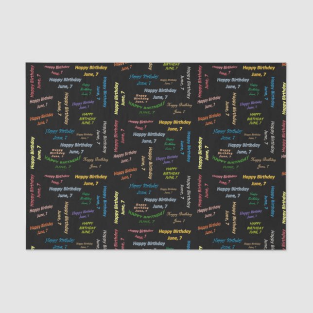 Seda Junio, 7 Papel de debate de cumpleaños (Anverso)