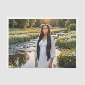 Seda La serenidad en el papel de los tejidos del amanec