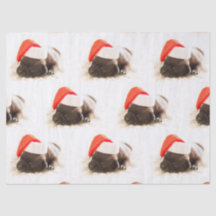 LABRADOR DE NAVIDAD CON Gorro de Santa en Papel de
