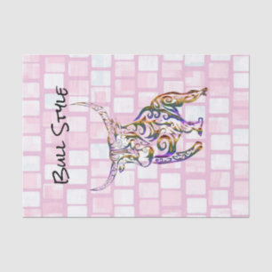 Seda Ladrillo rosado estilo toro de papel de tejidos