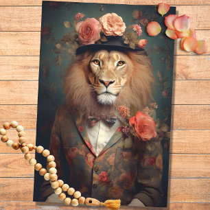 Seda León en el traje, Gorra con flores 2 papel de deco