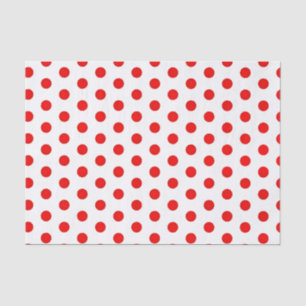 Seda Los puntos rojos de polka imprimen papel de tejido