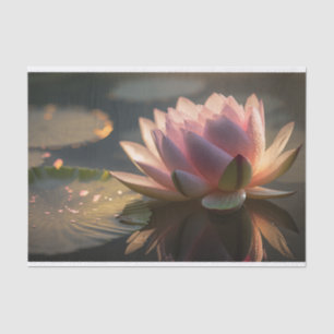 Seda Lotus rosado en papel de té ligero matutino