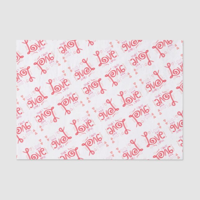 Seda LOVE papel tisular de 10" x 15" (Anverso)