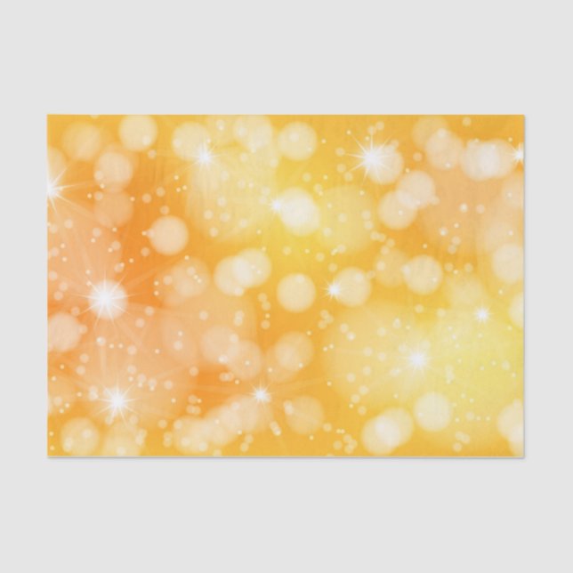 Seda Luces en papel de tejidos amarillos (Anverso)