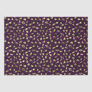 Seda Lugares de leopardo de papel de aluminio púrpura y