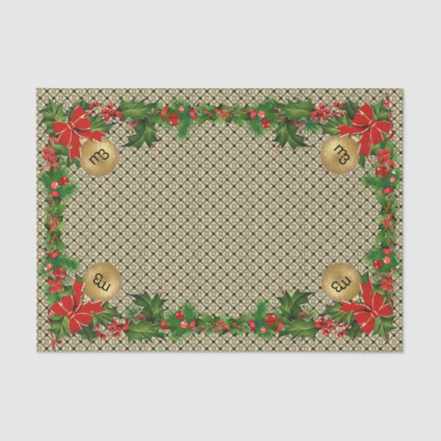 Seda m3 Navidades PLAID papel de papel de papel de pape (Anverso)