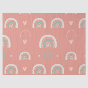 Seda Magnífico papel de tejido elegante arcoiris rosa