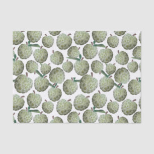 Seda Manzanas de azúcar verde, papel de tejidos de frut