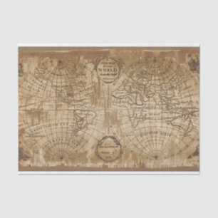 Seda Mapa de la época del mundo del papel desconchable
