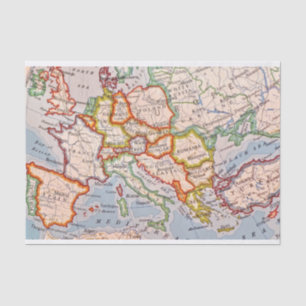 Seda Mapa del papel de regalo de Europa
