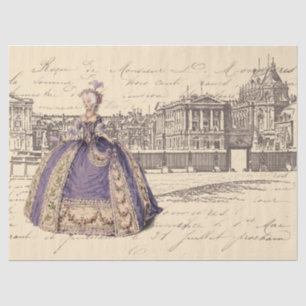 Seda Marie Antoinette en el papel del tejado de Versall