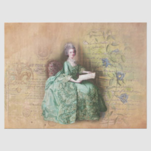 Seda Marie Antoinette en un papel de escritorio
