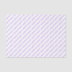 Seda Mejor mamá Lilac en papel de tejidos blancos