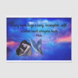 Seda Mermaid en papel de tejidos de amor