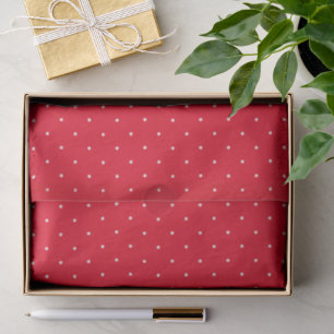 Seda Mini Polka Dots Red Navidades Papel de té navideño