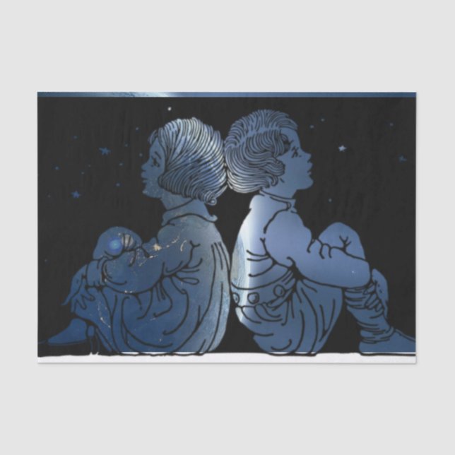 Seda Mirando a las estrellas, papel de regalo (Anverso)