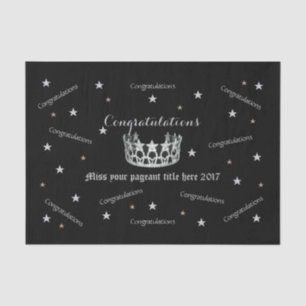 Seda Miss América EE.UU. felicitaciones papel de tema