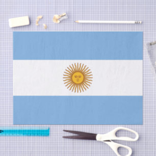 Seda moda de Argentina, papel tisú de la bandera de Arg