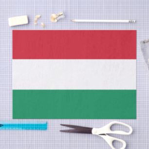 Seda Moda de Hungría, papel tisú de la bandera húngara