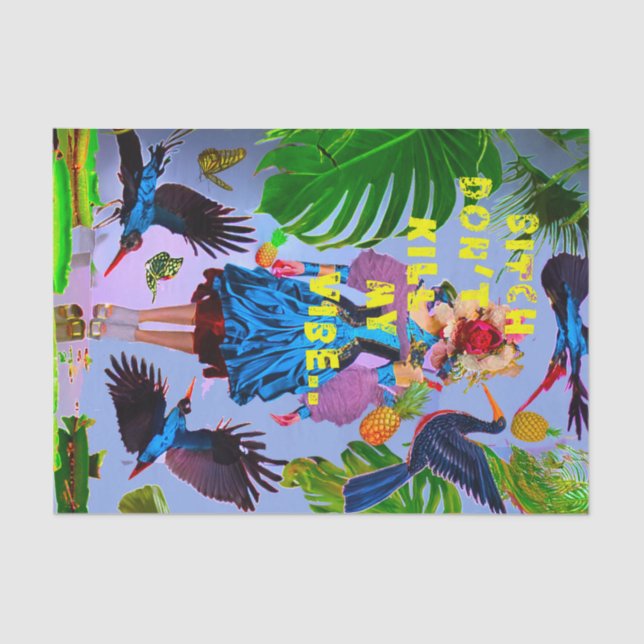 Seda Modelo Runway Papel de tono (Anverso)