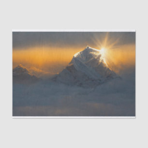 Seda Monte Everest en el papel de tejidos Sunrise