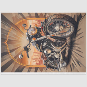 Seda Motocicleta con fondo de ciudad Colores Papel tapi