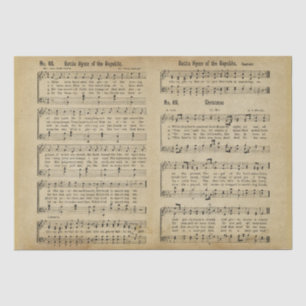 Seda Música de Navidad antigua en papel vintage