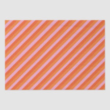 Naranja diagonal retro y papel de tejido rosado