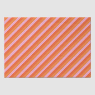 Seda Naranja diagonal retro y papel de tejido rosado