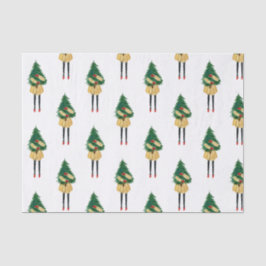 Seda Navidades acuarelas Papel higiénico Chica de moda