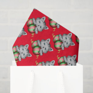 Seda Navidades bulbo de papel tisular de gato