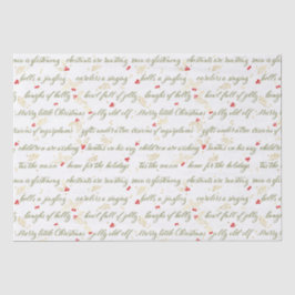 Seda Navidades clásicos caroles papel de tejidos