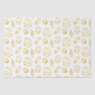 Seda Navidades clásicos Papel de tejidos con pinecones 