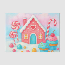 Seda Navidades de Candyland desentienden papel de tejid