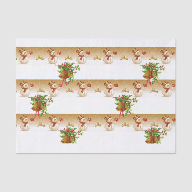 Seda Navidades de papel de tejido decorativo (Anverso)