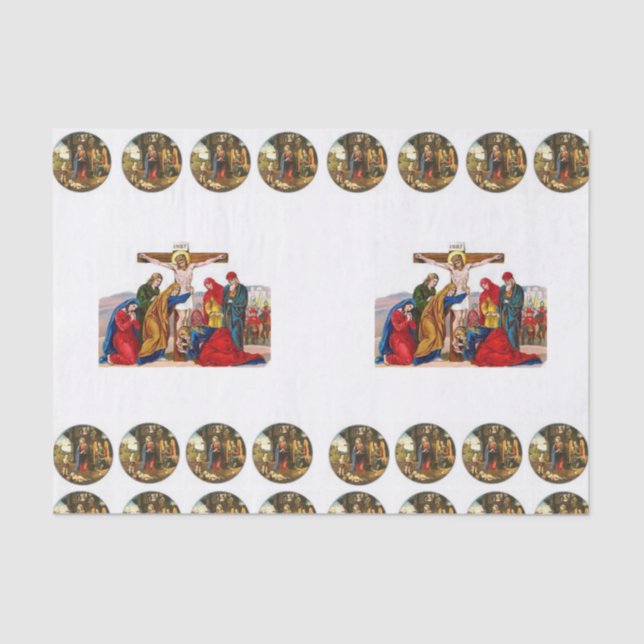 Seda Navidades de papel de tejido decorativo (Anverso)