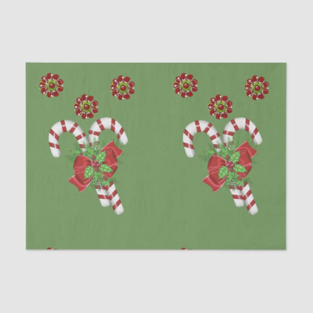 Seda Navidades de papel de tejido decorativo (Anverso)