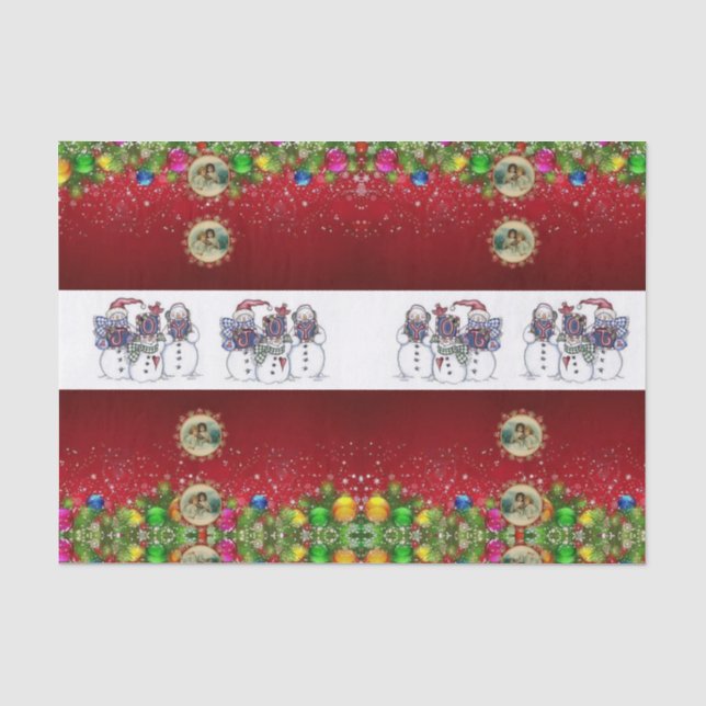 Seda Navidades de papel de tejidos (Anverso)