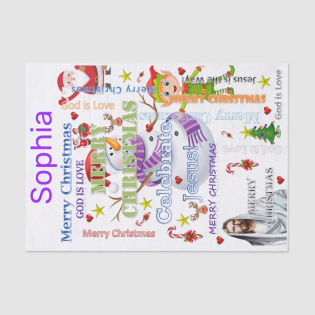 Seda Navidades de papel de tejidos (Anverso)