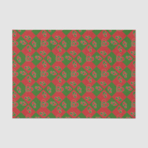 Seda Navidades de papel de tejidos de corazón
