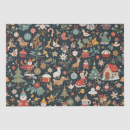 Seda Navidades 🎄 diseño de patrones en papel de tejido