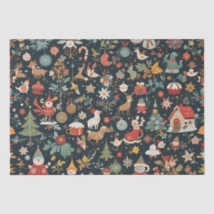 Seda Navidades 🎄 diseño de patrones en papel de tejido