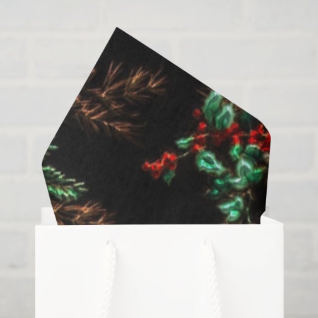 Seda Navidades divertidos papel de tejidos con motivos  (Bolsa de regalo)