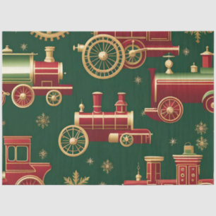 Seda navidades papel de papel de locomotora de vapor