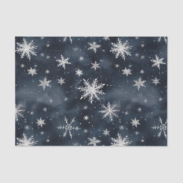 Seda Navidades Papel de Snowflakes (Anverso)
