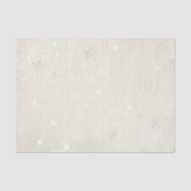 Seda Navidades Papel de vacaciones Tejidos copos de nie (Anverso)