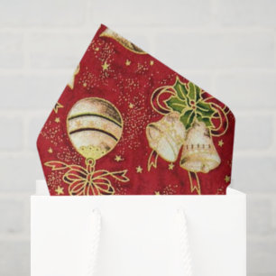 Seda Navidades Papel tisular de patrón de bulbo