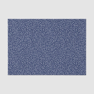 Seda Nieve Blanca en Papel de Regalo de Navidad Azul Ma